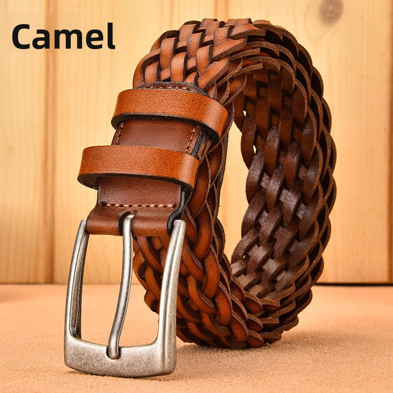 Men's Handwoven Leather Belt
