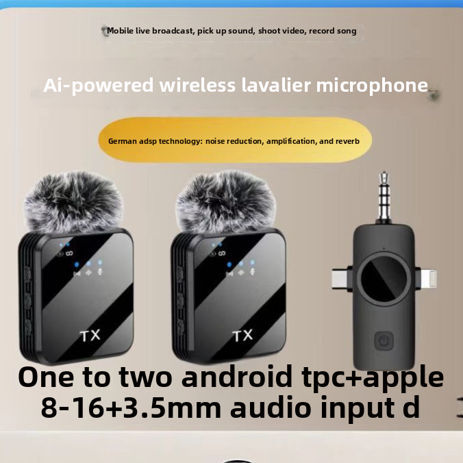 Wireless Square Lavalier Microphone