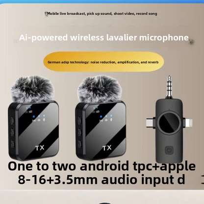 Wireless Square Lavalier Microphone