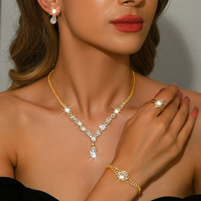 Elegant Rhinestone Jewelry Set
