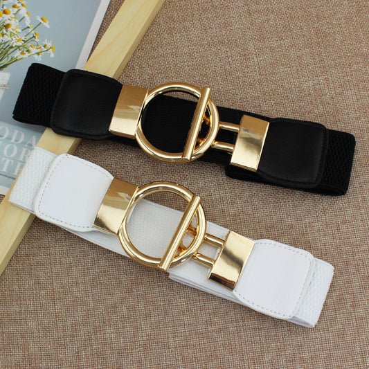 Women's Wide Elastic Waist Belt