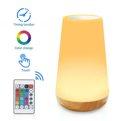 Wood Grain Touch Table Lamp