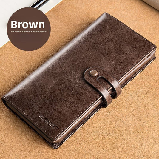 Men's Long Vintage Leather Wallet