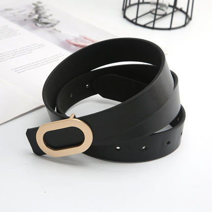 Unisex Leather Snap Belt