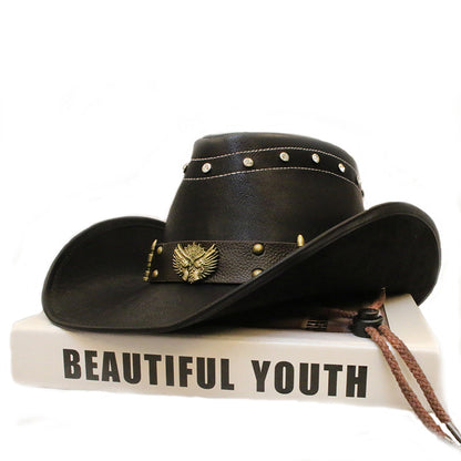 Leather Western Cowboy Hat