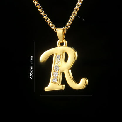 Golden Initial Letter Necklace