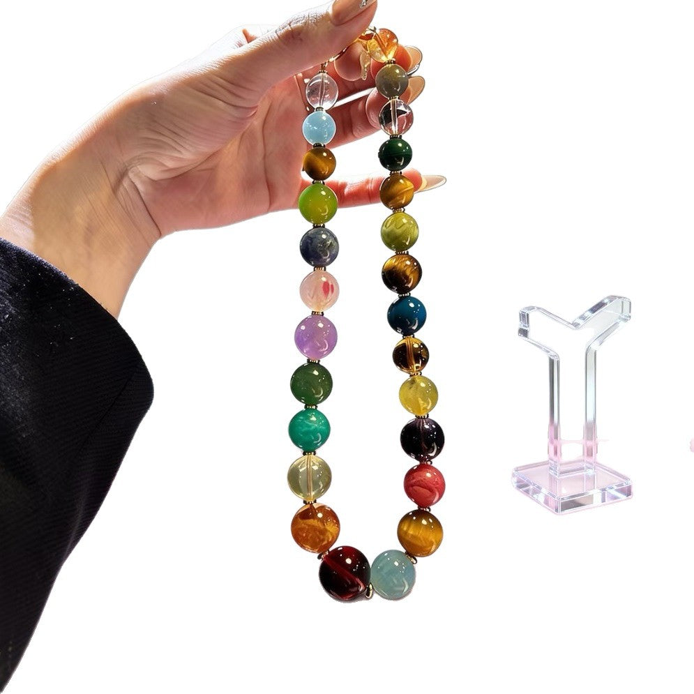 Crystal Round Bead Necklace for Women