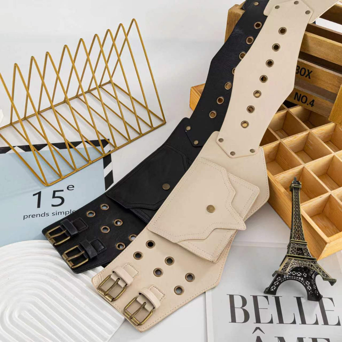 Women's Wide PU Leather Belt