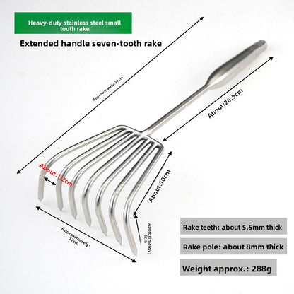 Stainless Steel Digging Rake for Beach and Garden