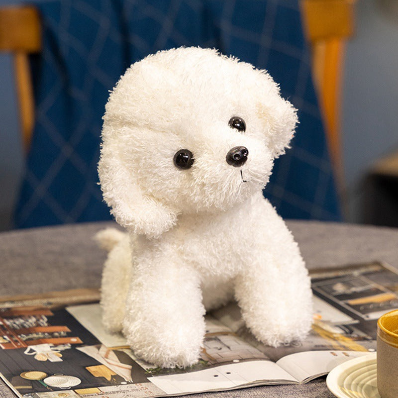 Realistic Curly Teddy Dog Plush Toy