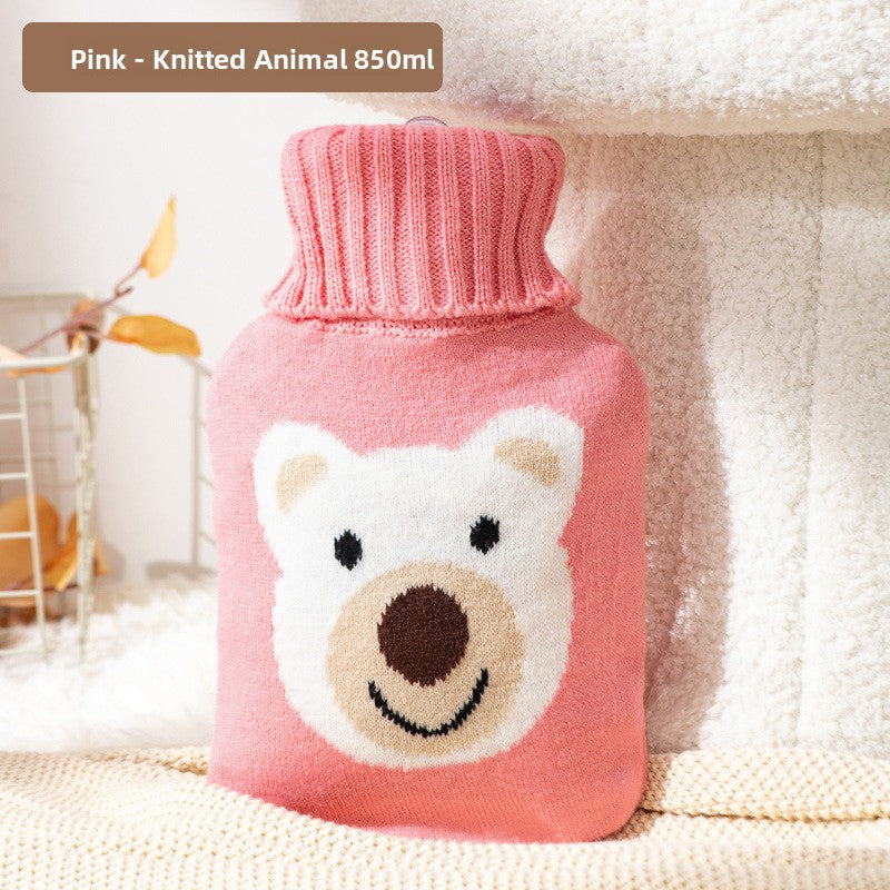 Hot Water Bottle with Plush Cover