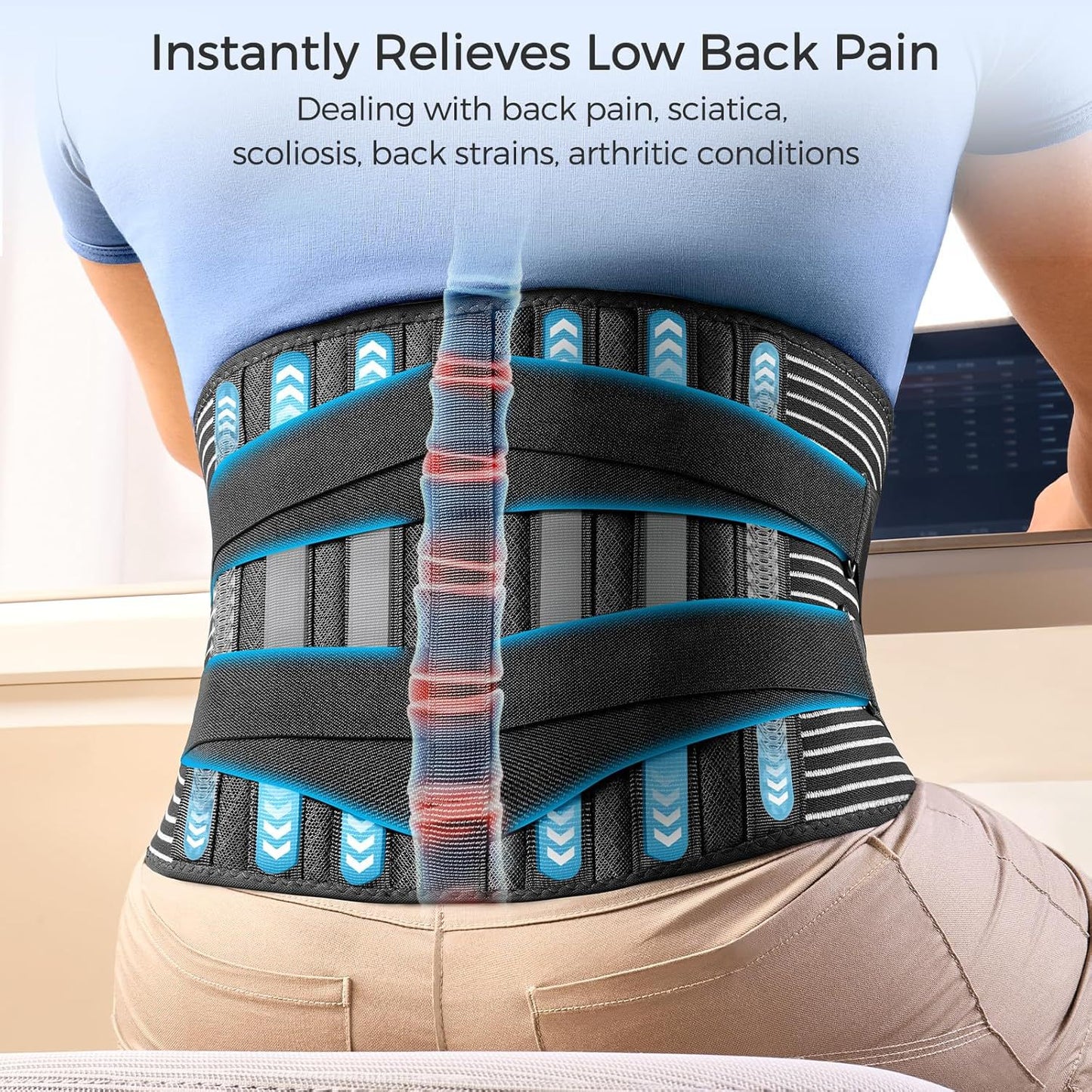 Dual Compression Lumbar Support Belt