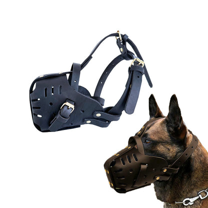 Dog Training Leather Muzzle