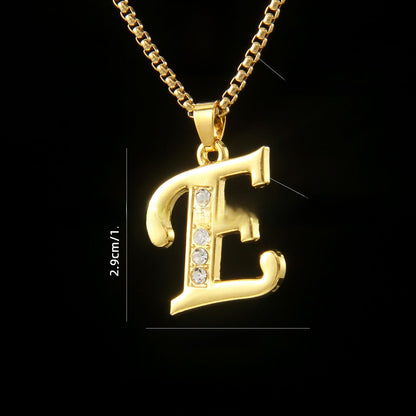 Golden Initial Letter Necklace