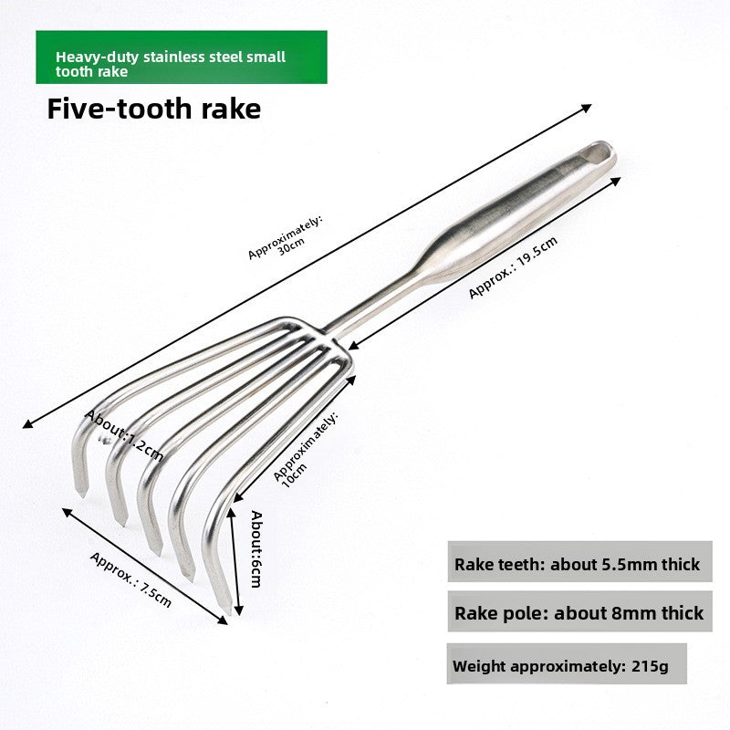 Stainless Steel Digging Rake for Beach and Garden