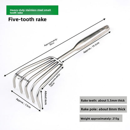 Stainless Steel Digging Rake for Beach and Garden