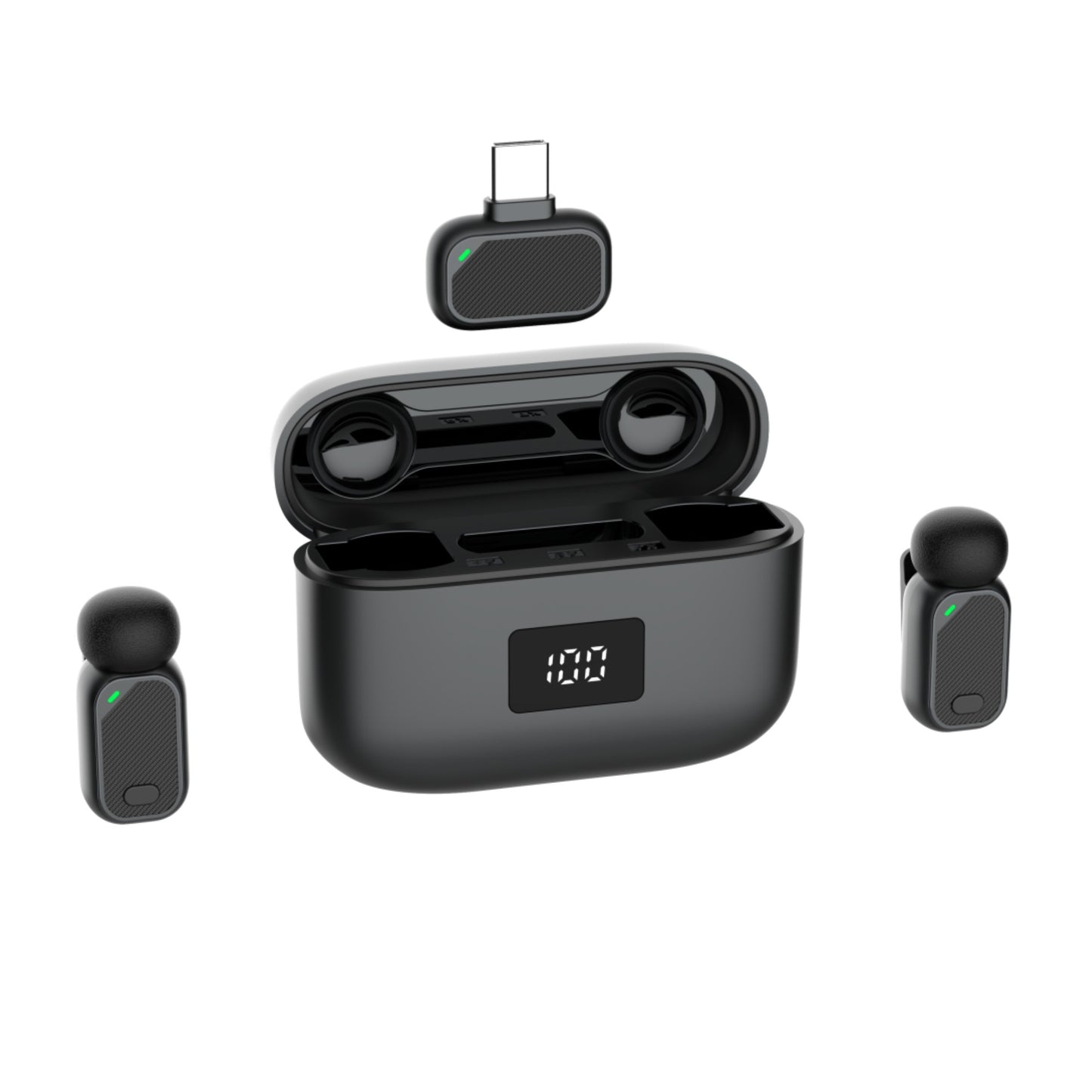 Wireless Dual Receiver Lavalier Microphone