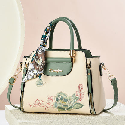 Women's Floral Embroidered Handbag