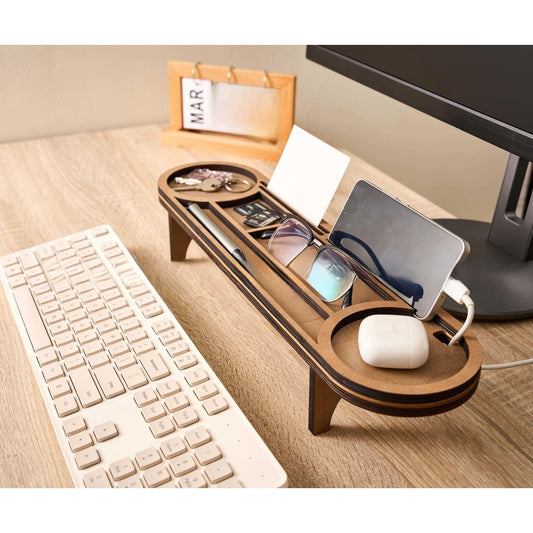 Wooden Desktop Storage Organizer