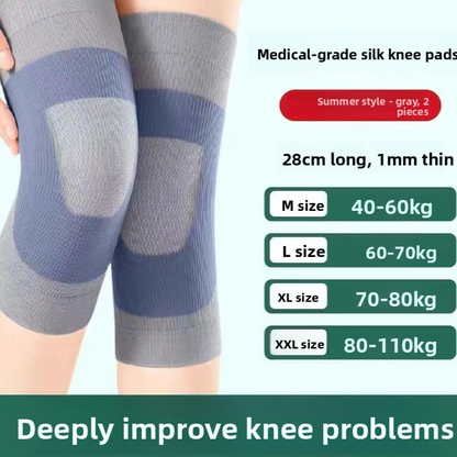 Anti-Slip Silk Knee Warmer Lightweight Knee Support Sleeve