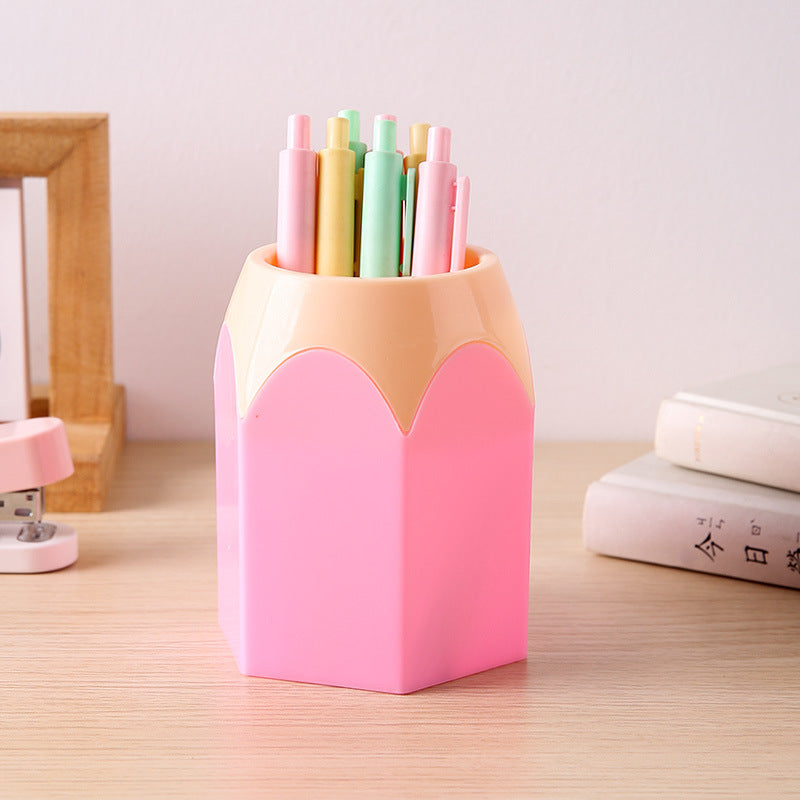 Round Plastic Pen Holder