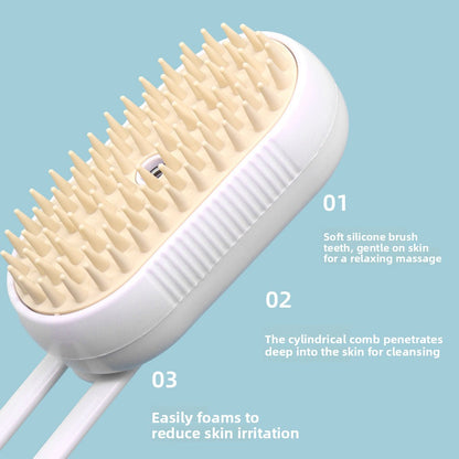 Pet Steam Grooming Brush with Massage Comb