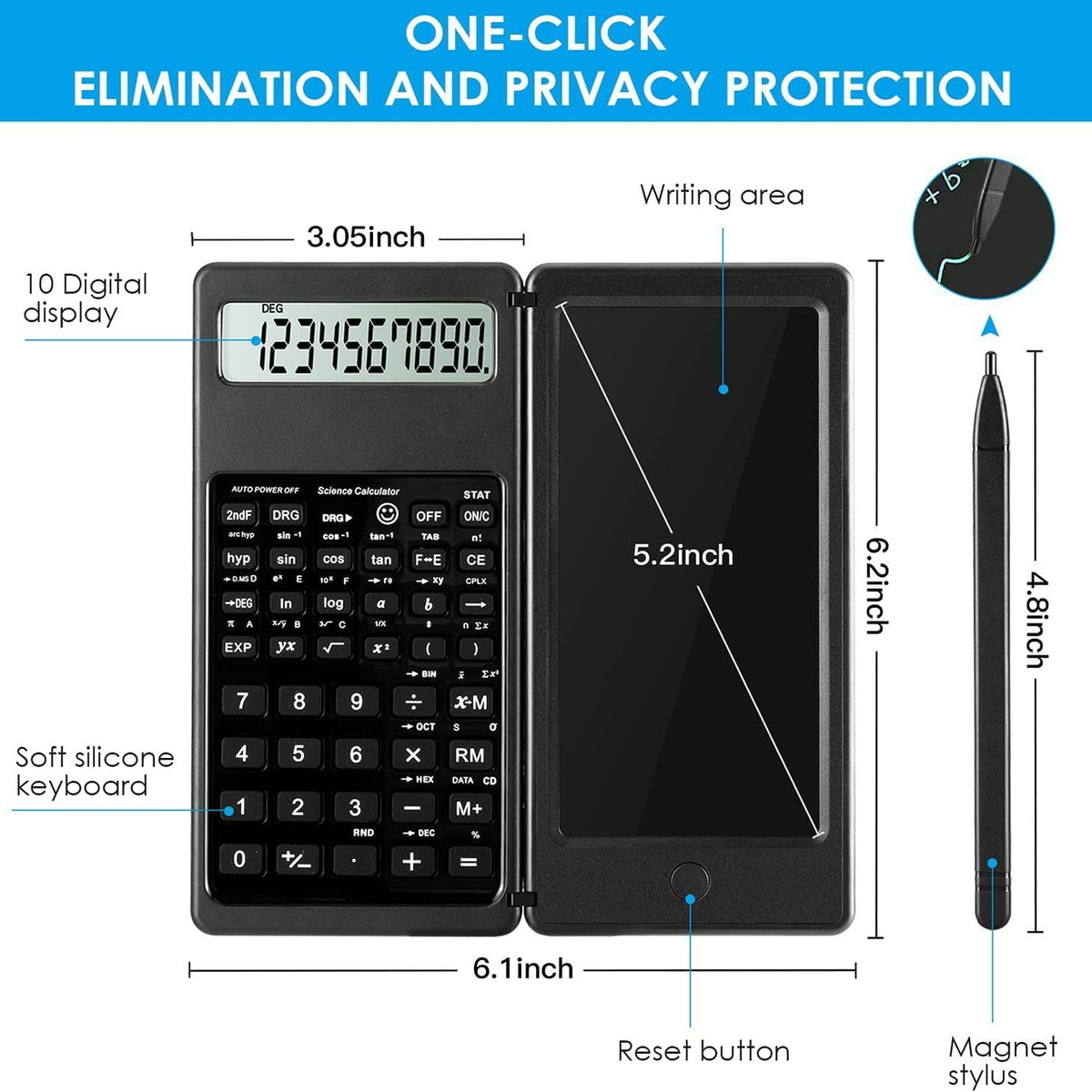 Scientific Calculator with LCD Drawing Board