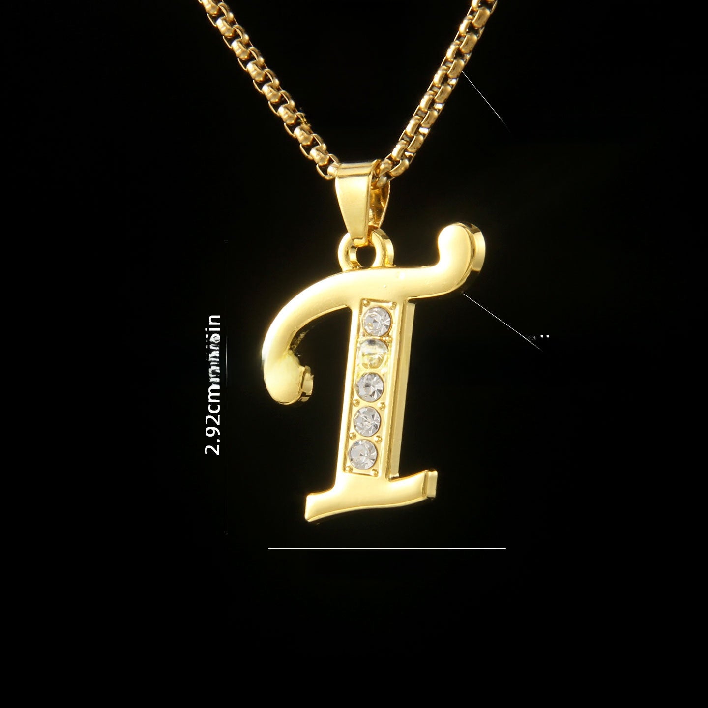 Golden Initial Letter Necklace