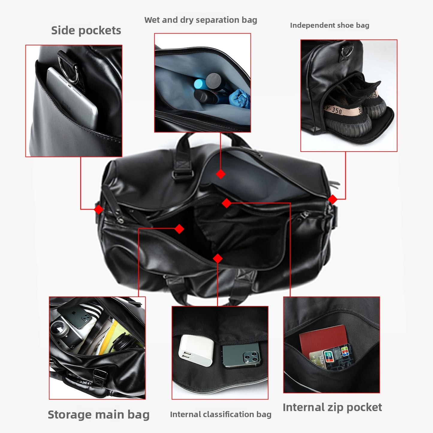 Leather Weekend Travel Bag