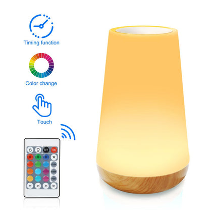 Wood Grain Touch Table Lamp