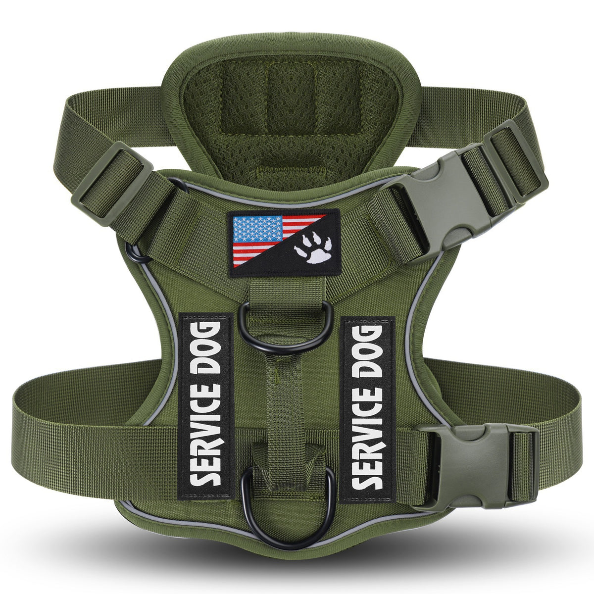 Tactical Reflective Dog Harness Set