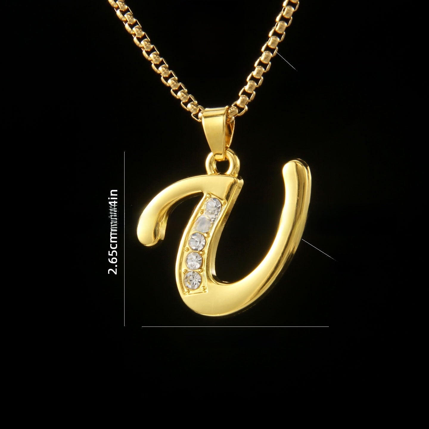 Golden Initial Letter Necklace