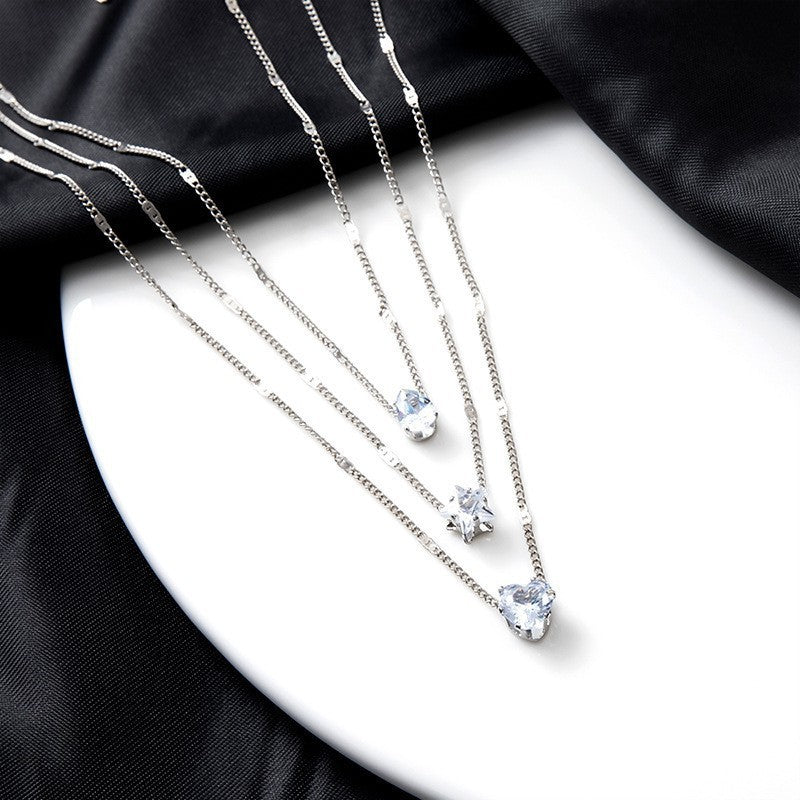 Multi Layered Crystal Necklace