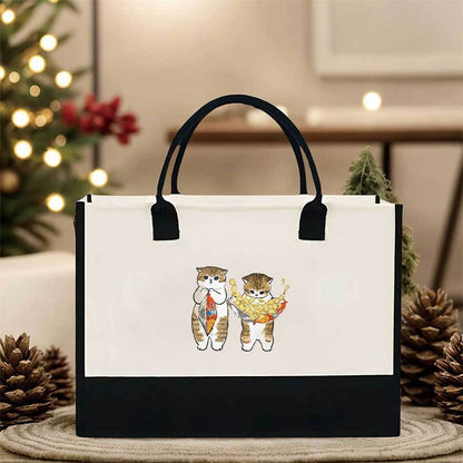 Initial Flower Tote Bag