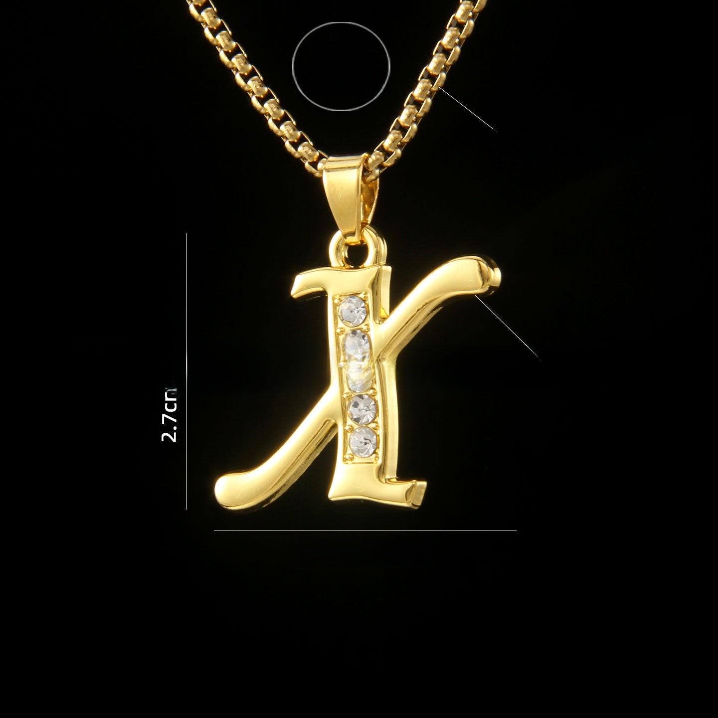 Golden Initial Letter Necklace
