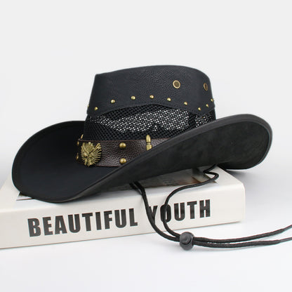 Leather Western Cowboy Hat