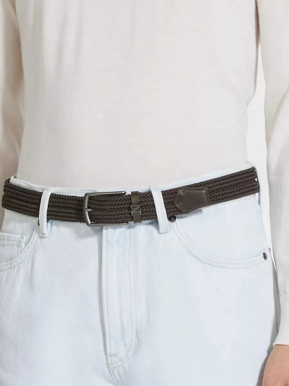 Woven Elastic Leather Belt