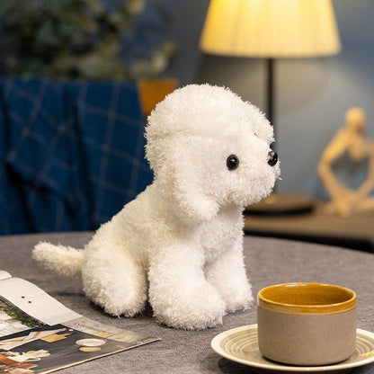 Realistic Curly Teddy Dog Plush Toy