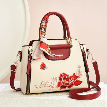 Women's Floral Embroidered Handbag