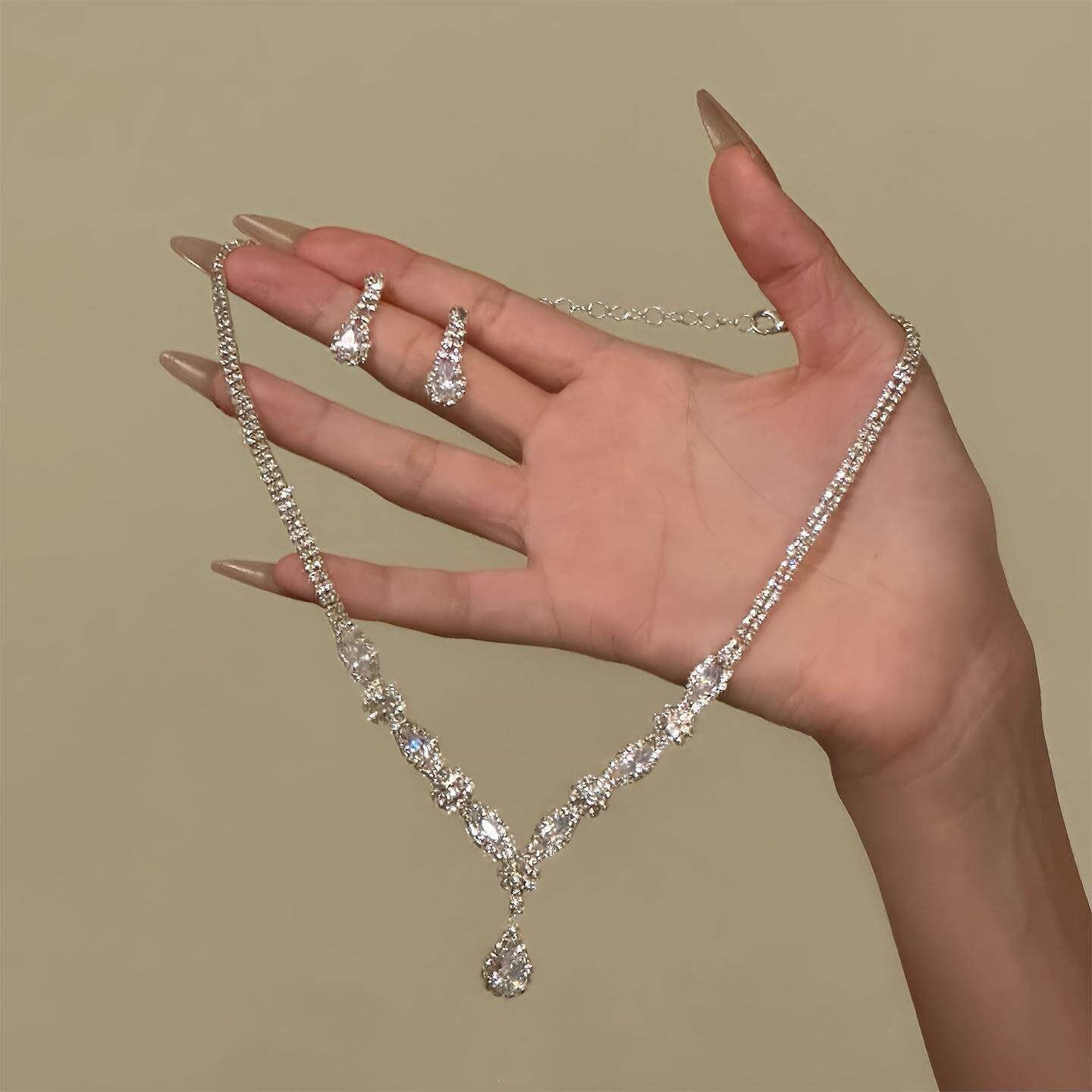 3pcs Luxury Rhinestone Jewelry