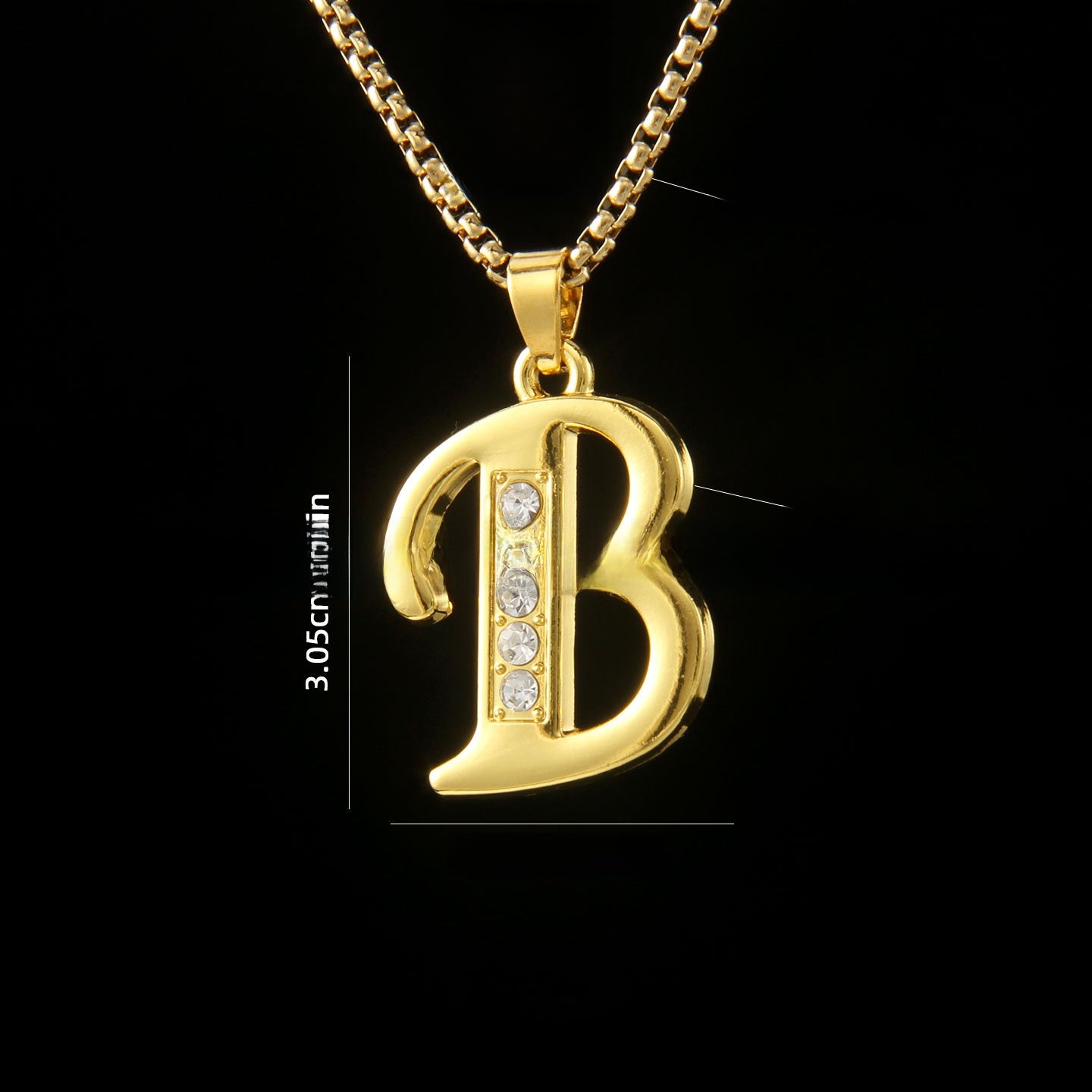 Golden Initial Letter Necklace