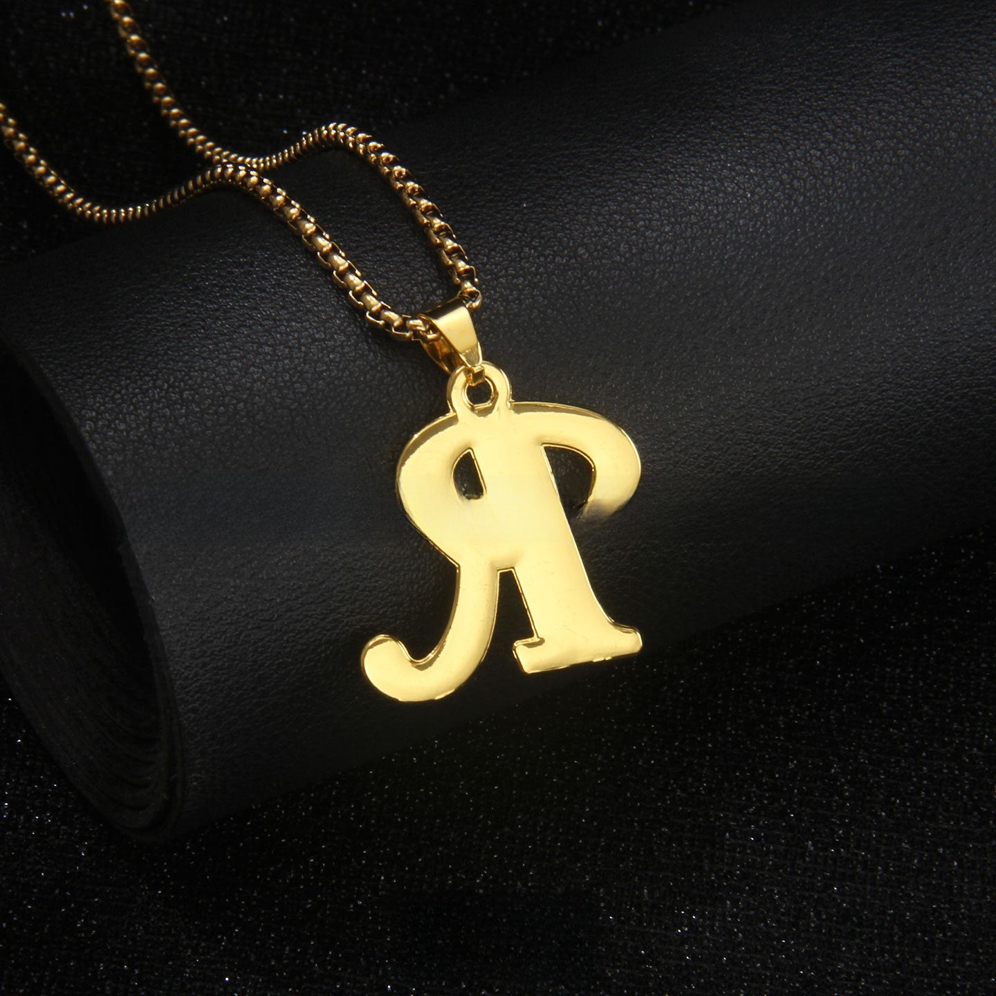 Golden Initial Letter Necklace