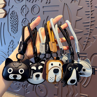 Cute Dog & Cat PU Leather Keychain