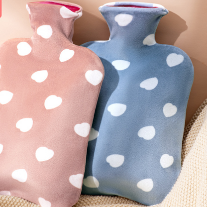 Hot Water Bottle with Plush Cover