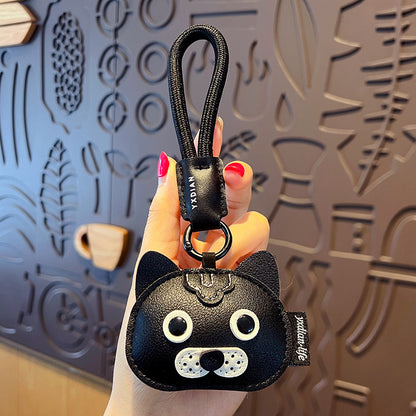Cute Dog & Cat PU Leather Keychain