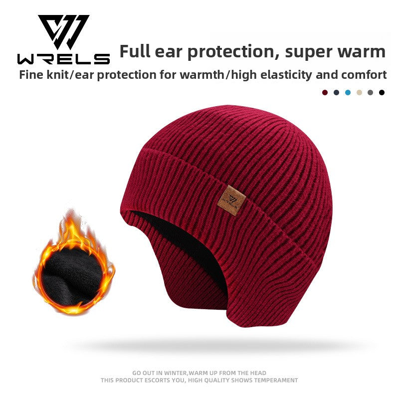 Unisex Fleece Lined Knitted Winter Hat Warm Windproof Design