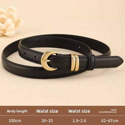 Women's Thin Leather Belt