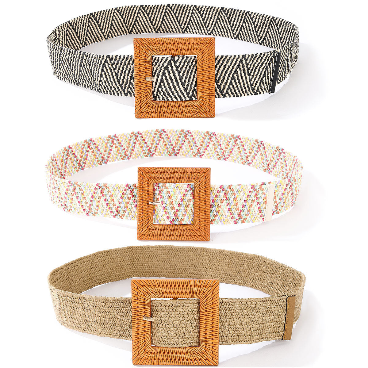 Women's Braided Elastic Waist Belt