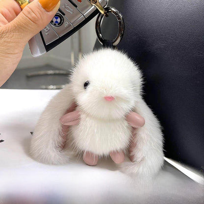Cute Plush Bunny Keychain