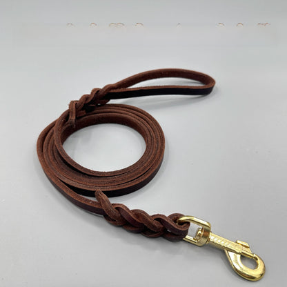 Leather Dog Leash 1.8cm Wide